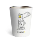 ビールとアート TM-3 Designの彫刻 × BEER（サモトラケのニケ）黒線画 Thermo Tumbler