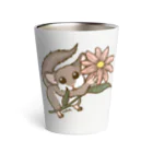 Lichtmuhleの一輪のお花とアフリカヤマネ Thermo Tumbler