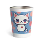 A31eの狛猫のミケ「はーとびーと」 Thermo Tumbler