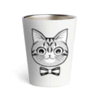 02のねこ-モノクロ Thermo Tumbler