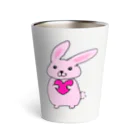 みけにゃんショップのハートうさぎ Thermo Tumbler