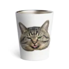 はしづめ_ねこのツメの顔でか猫 Thermo Tumbler