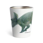 segasworksのTriceratops prorsus(トリケラトプス ・プロルスス)着彩画 Thermo Tumbler