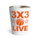 sports_tower スポーツタワーの3x3・オレンジ・スリーエックススリー・3人制バスケ・Tシャツ・アイテム・グッズ・ストリートバスケ・バスケットボール・スピーディーなバスケ・1試合10分間の21点ノックアウト・スポーツ・有望 Thermo Tumbler