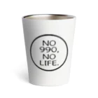 ハチワレデザインのNO 990 NO LIFE(BK) サーモタンブラー