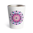 Lala-natural-accessoryのMandala Flower Thermo Tumbler