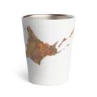 Yanagiya Kosanjiの北海道_TextMap_木目調 Thermo Tumbler