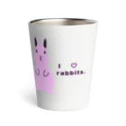 天十里SHOPのI love rabbits. Thermo Tumbler