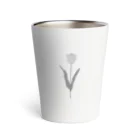 rilybiiのTulip , shabby chic gray Blue . Thermo Tumbler