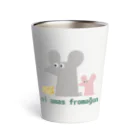 NEZUMI to UMA ga SUKIのねずみとチーズ（ピンク） Thermo Tumbler