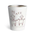 tailor P-cafe by HNPeerのBro.PEACE  brown line Thermo Tumbler