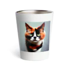 den_hartの我慢顔の三毛猫くん Thermo Tumbler