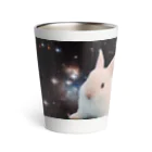 宇宙動物園の宇宙白うさぎ Thermo Tumbler