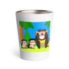 cocodonの森の中のマントヒヒ親子 Thermo Tumbler