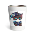 可愛い猫ちゃんの海賊うみ猫ちゃん Thermo Tumbler