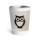 Owlの白黒フクロウちゃんのイラストグッズ Thermo Tumbler