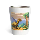 オカメインコのタロのドット絵マイアサウラ Thermo Tumbler