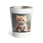 tetuharuのキュートな子猫 Thermo Tumbler