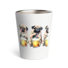 ✴︎Tiara shop✴︎のビール好きの犬 Thermo Tumbler