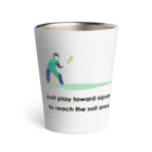 kawa_villagecricketのPlay toward square Thermo Tumbler