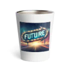 ワンダーワールド・ワンストップのFUTURE　文字入り未来を感じさせるイラスト Thermo Tumbler