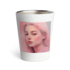 k-famのピンクのチーク美女 Thermo Tumbler