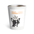 hide0120の犬（眼鏡） Thermo Tumbler