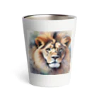 animals lovingのライオン水彩画５ Thermo Tumbler