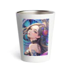 Rapitesu_AI_officialの「花の中の美 - レースの少女」 Thermo Tumbler