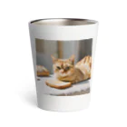 猫雑貨屋　ねこまろのパンの化身、茶トラ Thermo Tumbler