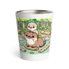 ぷにぷにのカワウソ親子 Thermo Tumbler