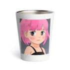 ワンダーワールド・ワンストップのピンク髪の少女② Thermo Tumbler