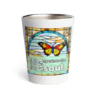 月夜のタツノオトシゴのcross the sea Thermo Tumbler