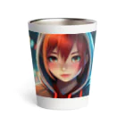 RONBOのパーカーを着た赤毛の女の子 Thermo Tumbler