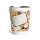 月夜のタツノオトシゴのautumn reading Thermo Tumbler