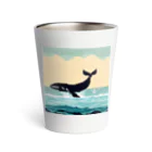 dosurinのドット絵のクジラ Thermo Tumbler