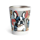 Artistic Allure EmporiumのCool French Bulldogs サーモタンブラー