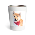 可愛いきつね柴の笑うきつね柴犬 Thermo Tumbler