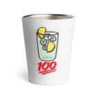 tonikakusakeのレモンサワー100点 大きいロゴ Thermo Tumbler