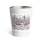 にゃんたみやの雪の花火 Thermo Tumbler