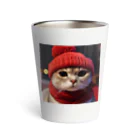 にゃんたみやの雪の日の猫 Thermo Tumbler