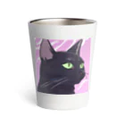 73GTCのかっこいい黒猫3 Thermo Tumbler