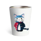 ヤマネコの編みぐるみの猫ちゃん Thermo Tumbler