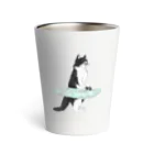 ONI Designのバレリーナ黒ぶち猫 Thermo Tumbler