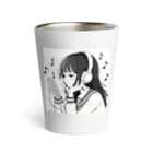 kibou0304の音楽を聴く女の子 Thermo Tumbler