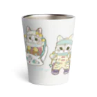 猫のきぬくんのお店のミラちゃんとウイちゃん　雪山ツアー Thermo Tumbler