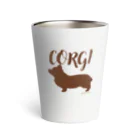 Corgi×Corgiのシルエットコーギー Thermo Tumbler