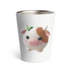 終わらない夢🌈の可愛い💕まんまる◯シリーズ✨　牛🐮 Thermo Tumbler