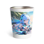 シロクマペンギンのエルフのサイバーピアニストの夏休み Thermo Tumbler