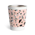 アニマル四字熟語のI LOVE CAT's　(PINK) 猫だらけマグ！最高にキュートな猫パラダイス！ Thermo Tumbler